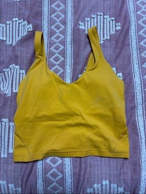 lululemon athletica Yellow Cropped Tank Top